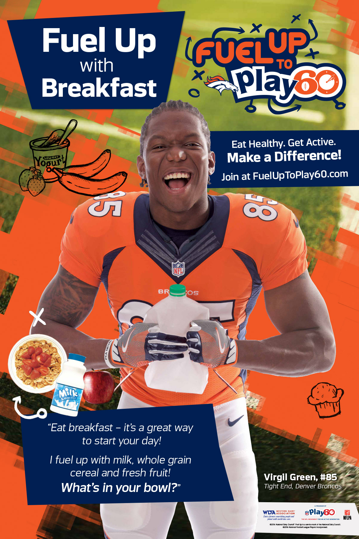 Fuel Up To Play 60 Breakfast Poster